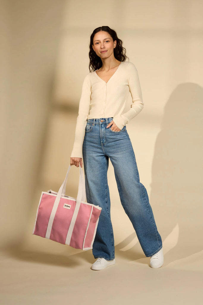 Sac cabas zippé Oscar Rose blush femme
