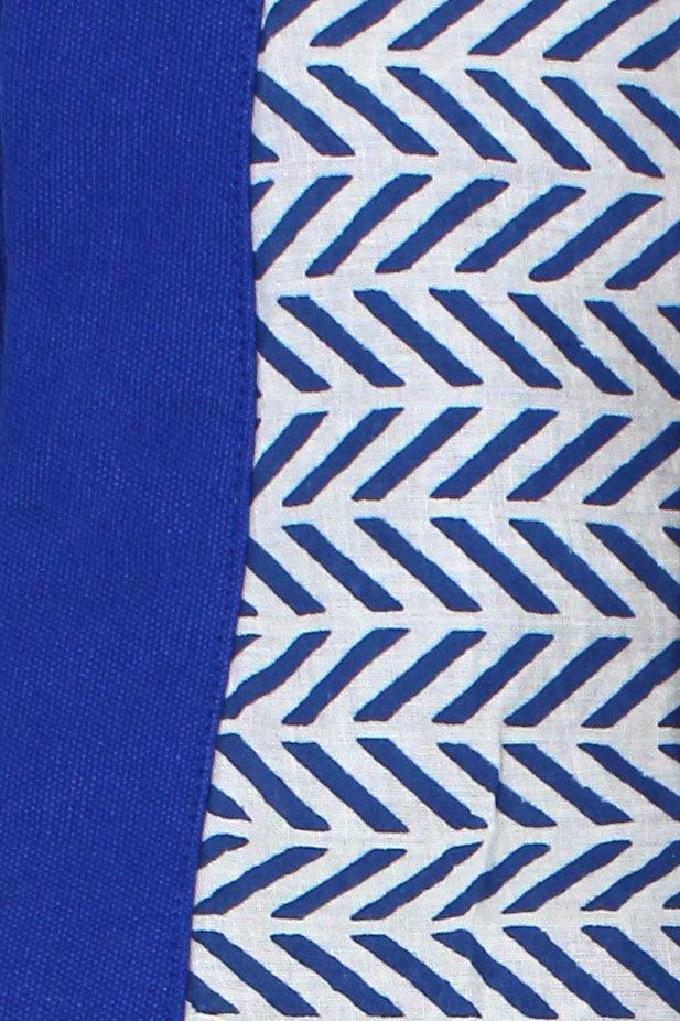 Sac à main Louise bleu électrique zoom tissu
